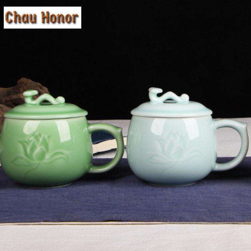 350ml Longquan Celadon Lotus C - Celadon Ceramic Cup ulasan dan harga