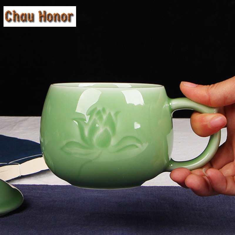 350ml Longquan Celadon Lotus C - Celadon Ceramic Cup ulasan dan harga