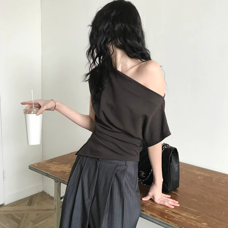 Elegant One-Shoulder Design Se - Lifestyle In Korean ulasan dan harga
