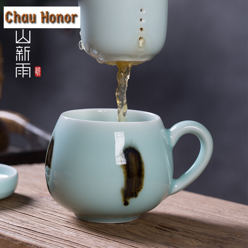 330ml Longquan Celadon Filter  - Celadon Ceramic Cup ulasan dan harga