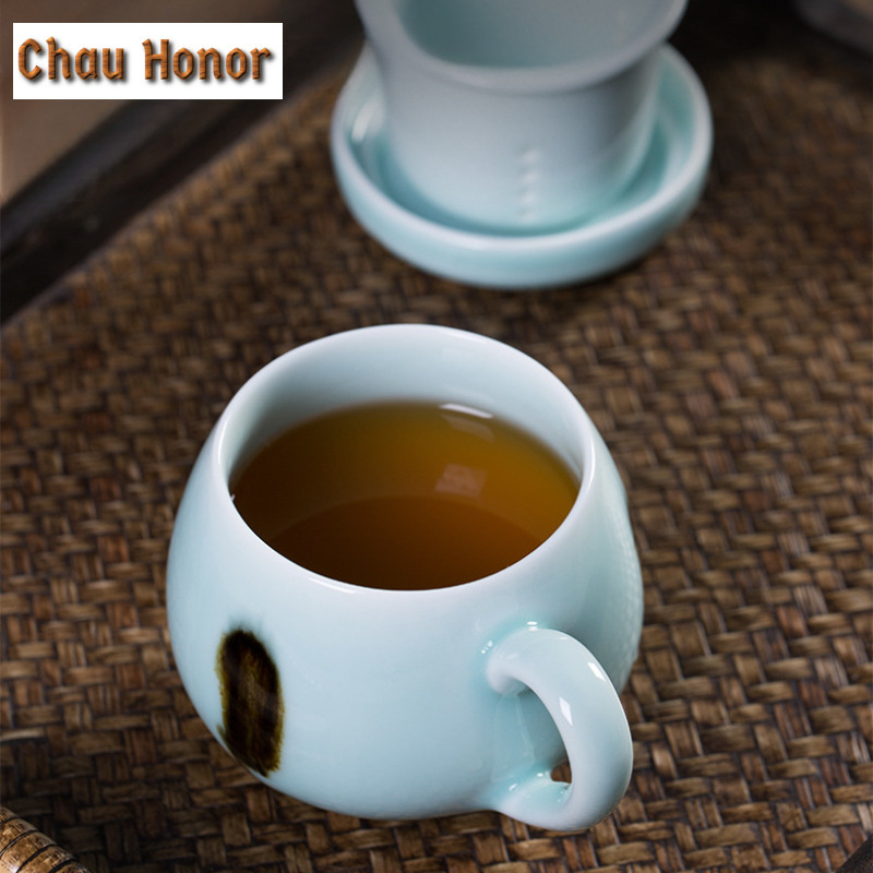330ml Longquan Celadon Filter  - Celadon Ceramic Cup ulasan dan harga
