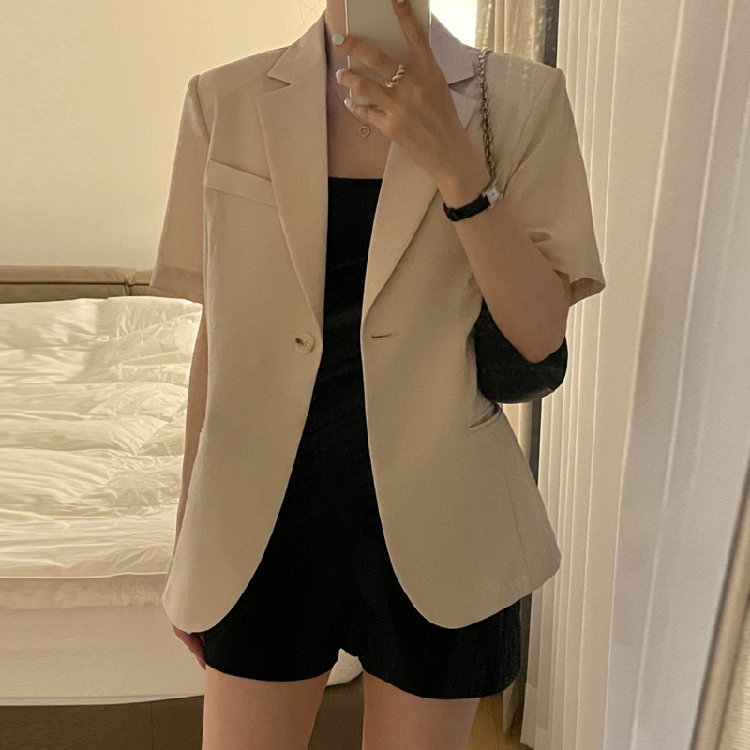 Women's Short Sleeve Suit Jack - Lifestyle In Korean ulasan dan harga
