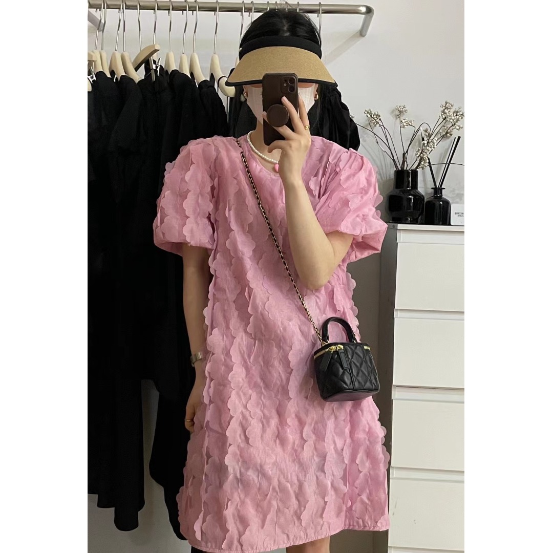 Floral Bubble Sleeve Dress Kor - Lifestyle In Korean ulasan dan harga