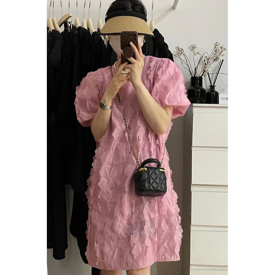 Floral Bubble Sleeve Dress Kor - Lifestyle In Korean ulasan dan harga