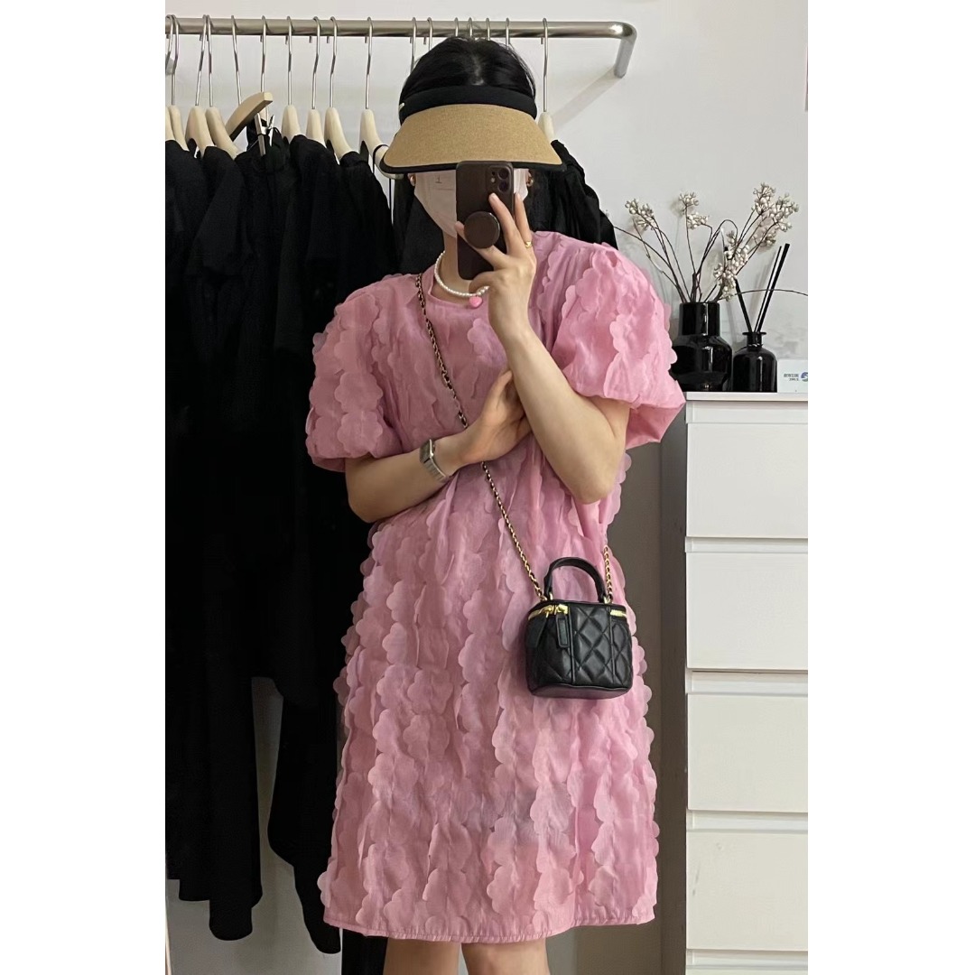 Floral Bubble Sleeve Dress Kor - Lifestyle In Korean ulasan dan harga
