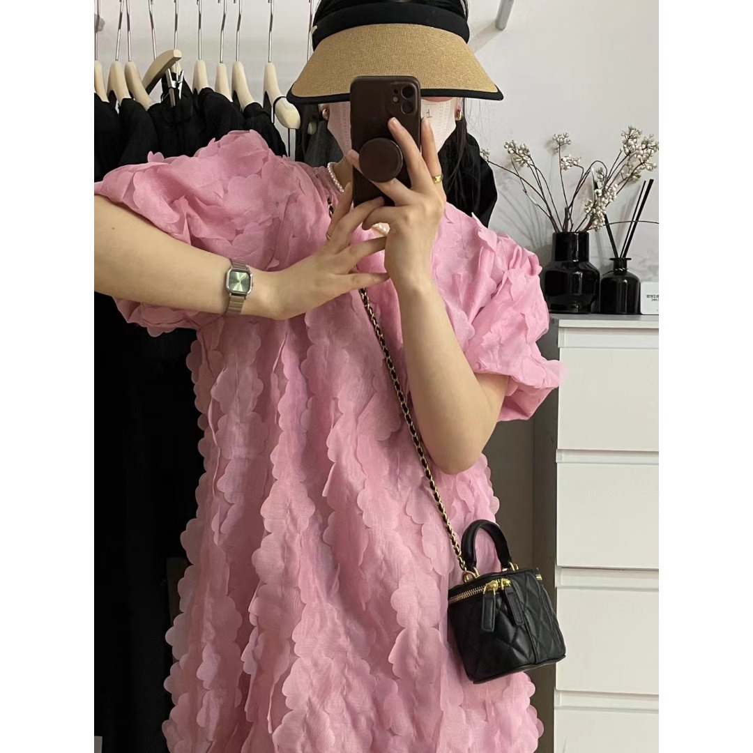 Floral Bubble Sleeve Dress Kor - Lifestyle In Korean ulasan dan harga
