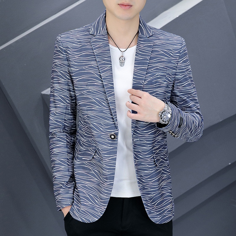 Slim Fit Short Men's Suit Jack - Lifestyle In Korean ulasan dan harga
